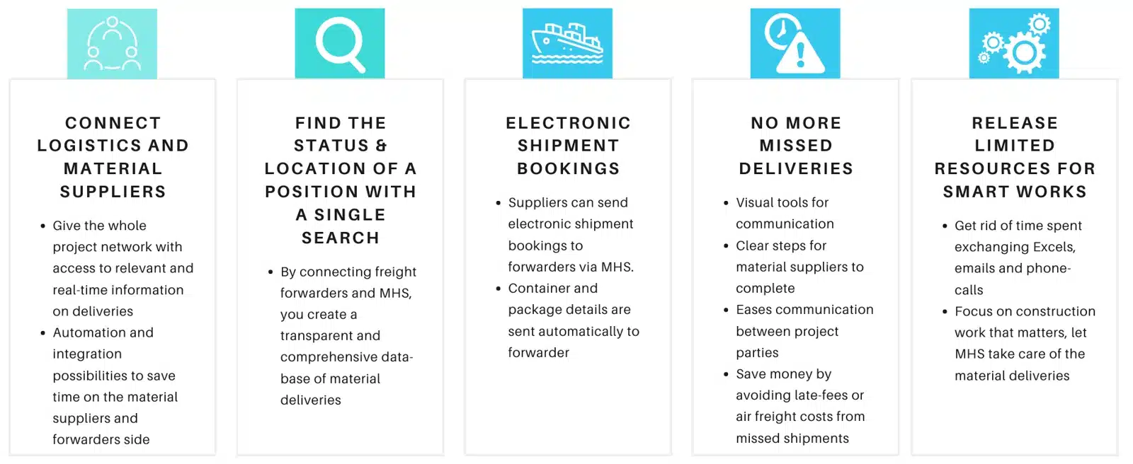 Benefits to forwarders using MHS