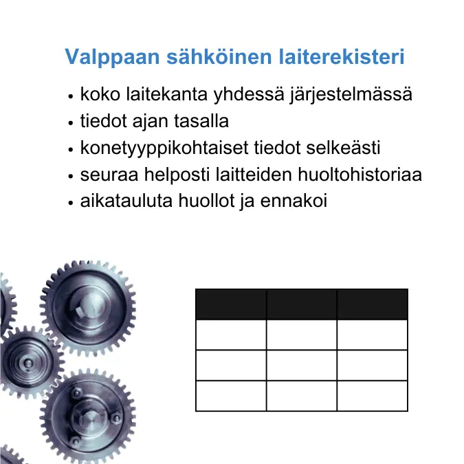 Valpas-järjestelmän sähköinen laiterekisteri